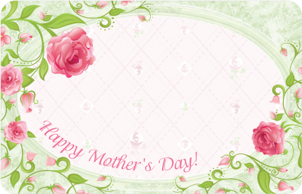Mother's Day Borders - Border Mother's Day Card (600x600), Png Download