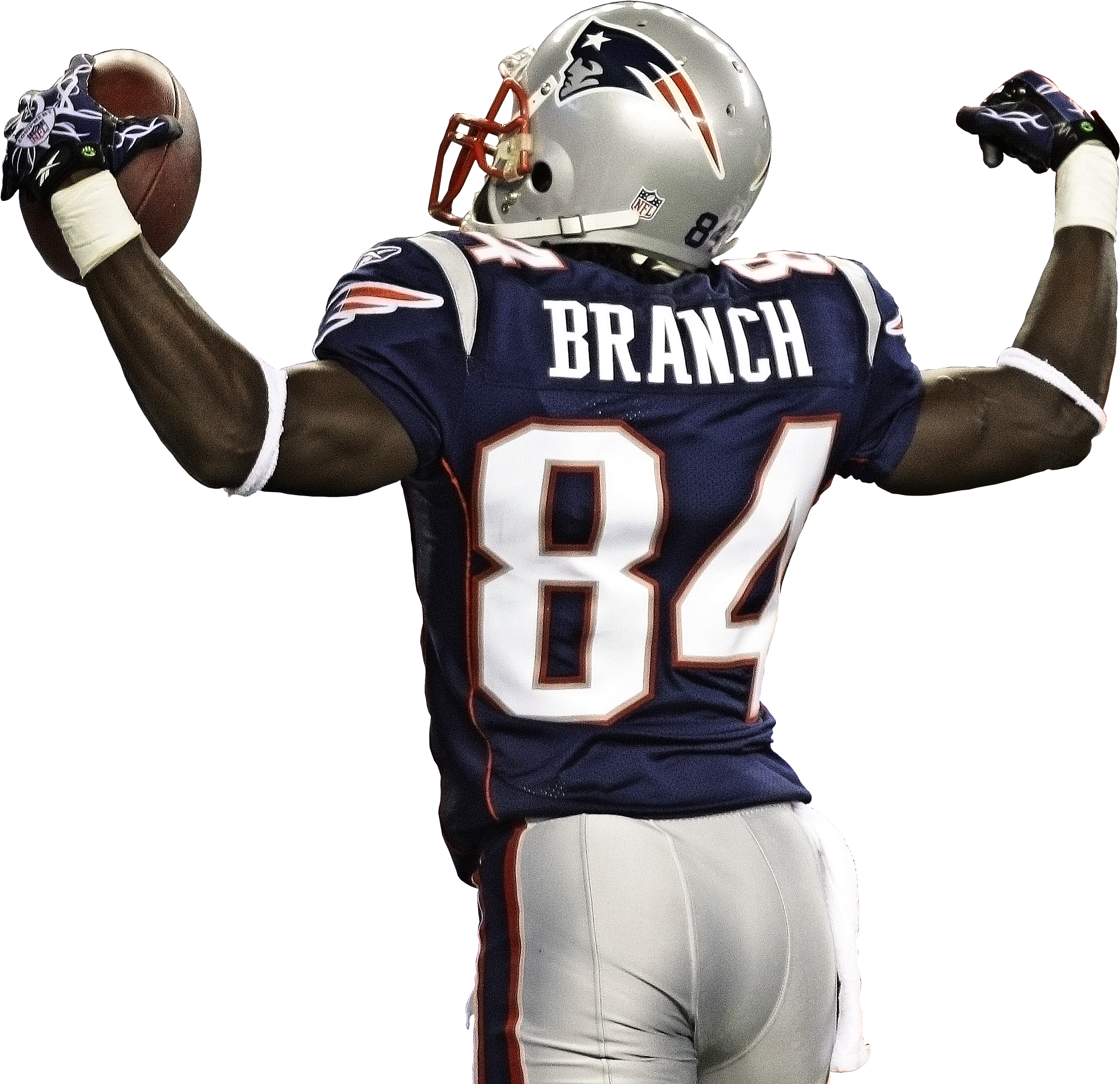 Deion Branch Mocks Fireman Ed During Touchdown Celebration - Deion Branch Patriots 84 (2266x2191), Png Download