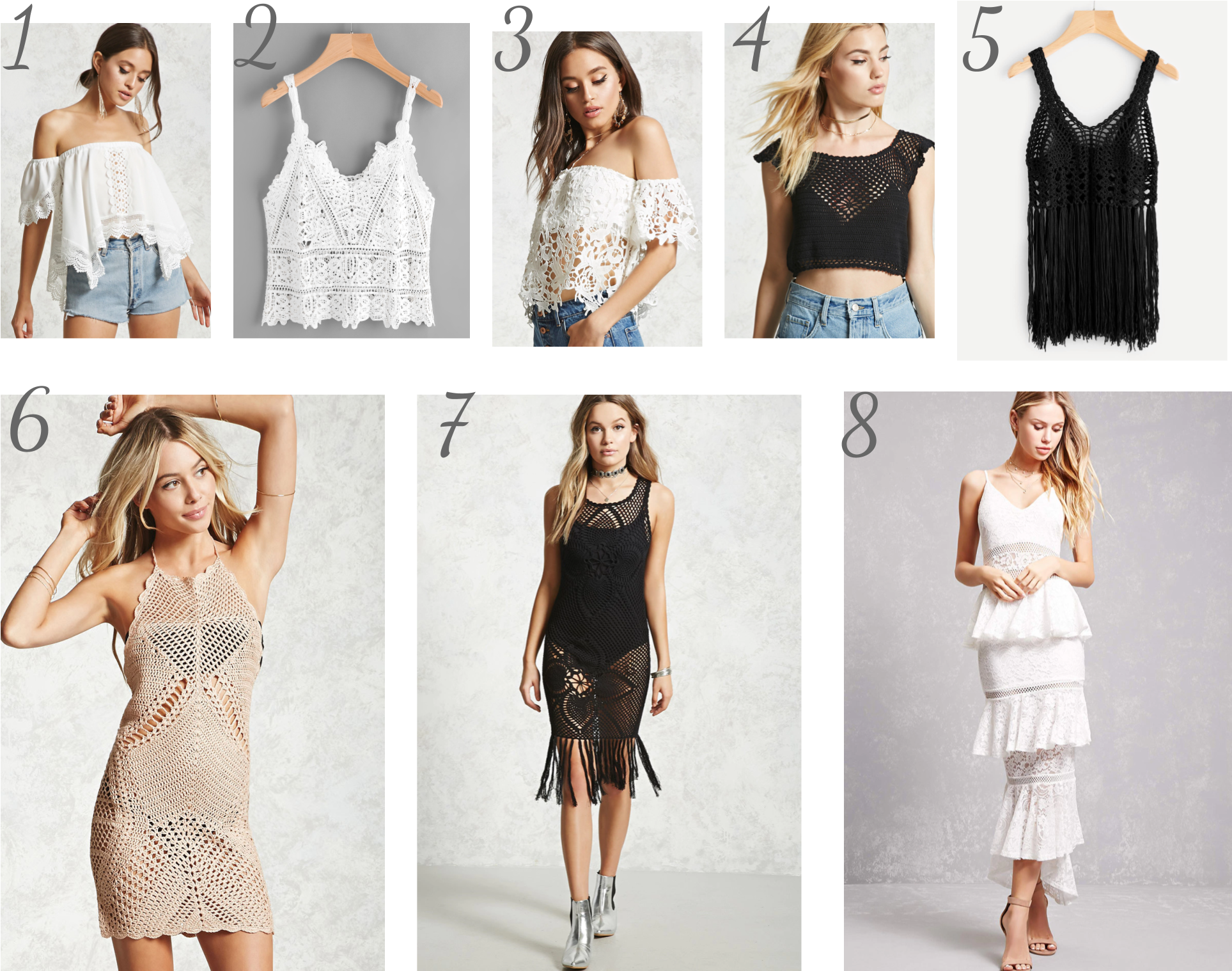 Handkerchief Crochet Top From Forever - Cache-maillot Au Crochet (1926x1552), Png Download