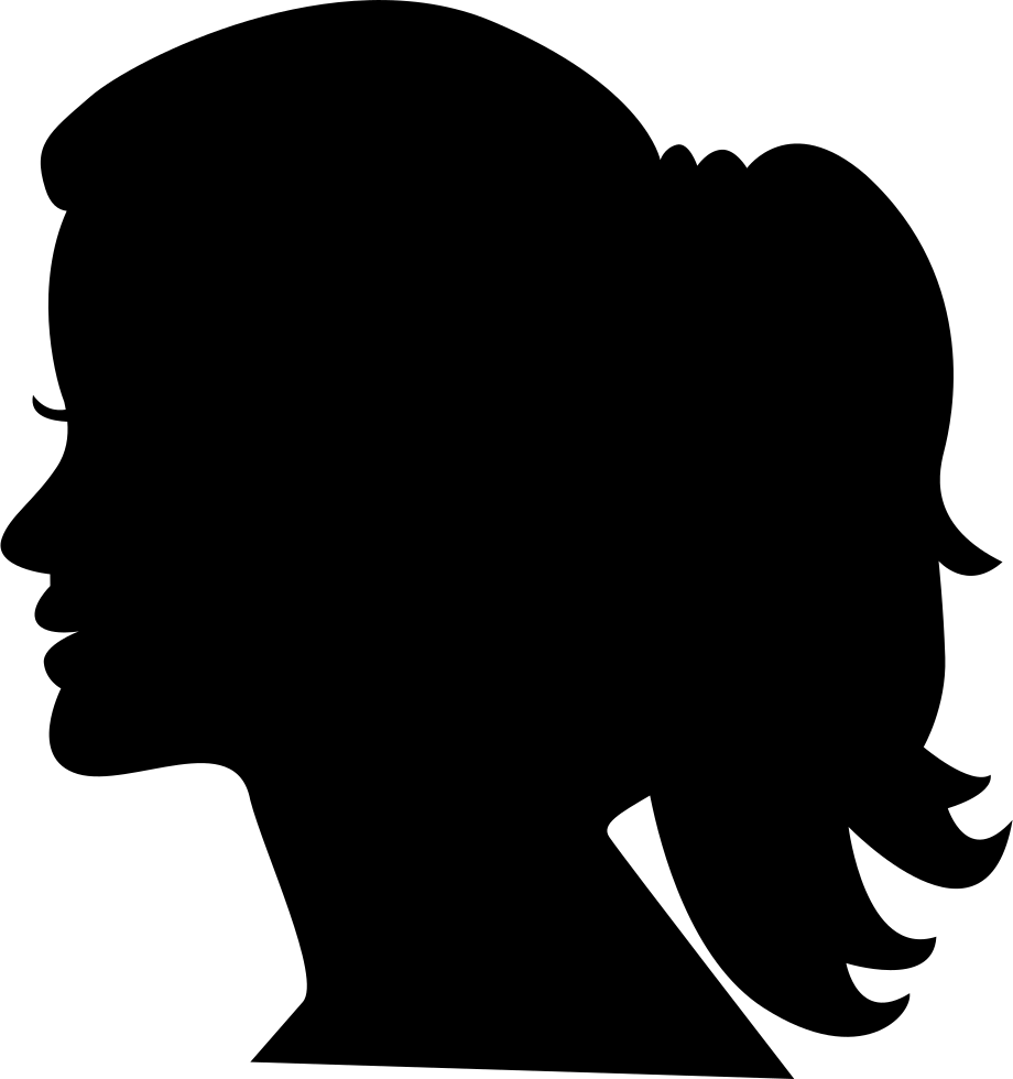 Woman Head Side Silhouette - Female Head Silhouette Png (920x980), Png Download