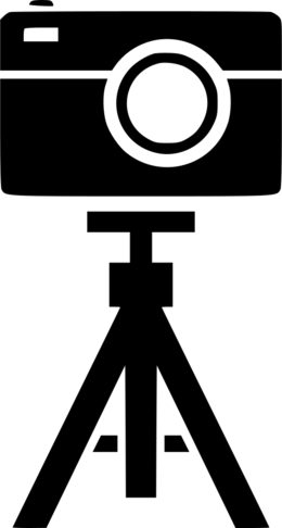 Download Video Camera With Tripod Png Clipart Video - Camera Tripod Icon Png (260x486), Png Download