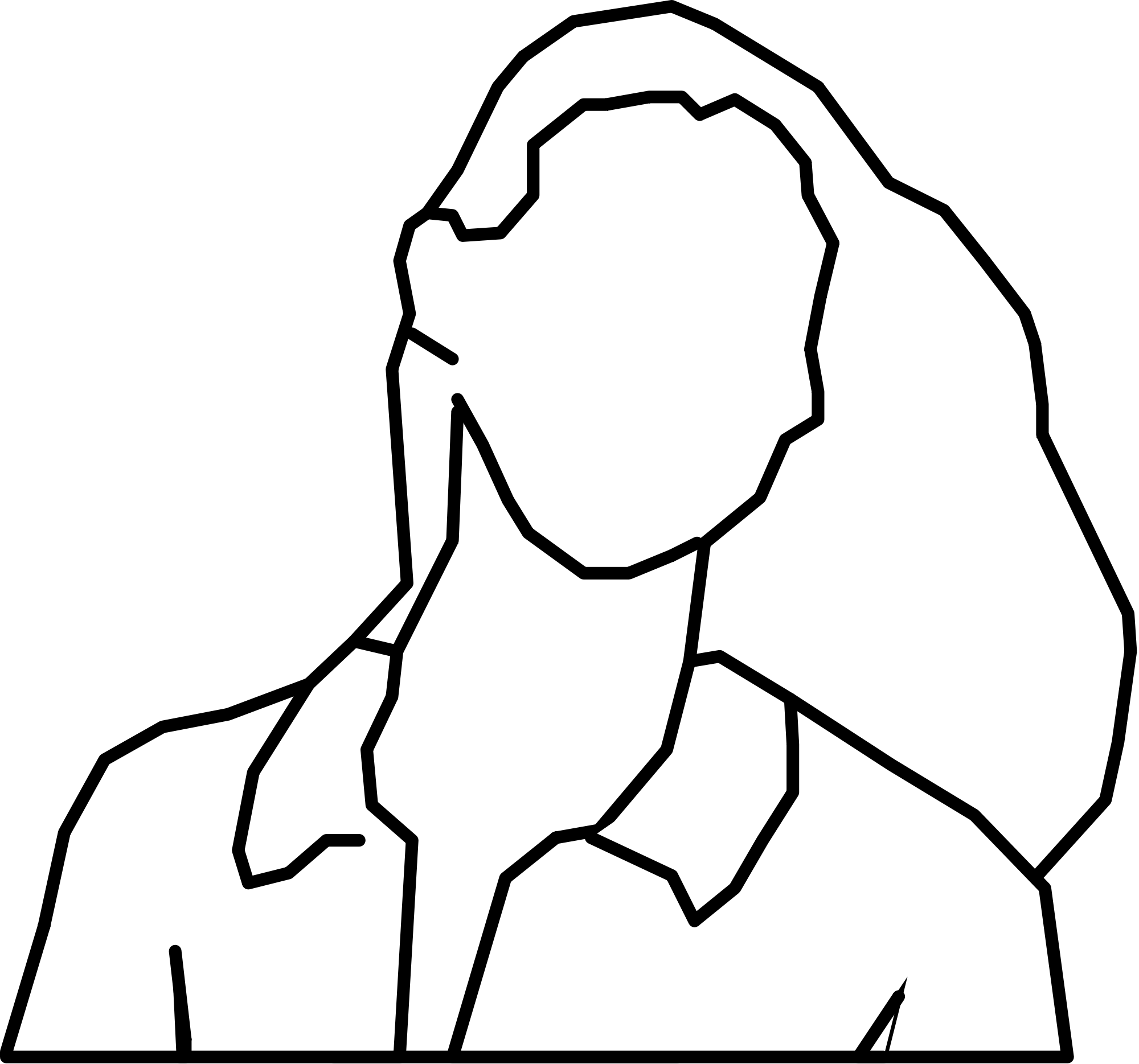 Open - Drawing Silhouette Woman Face (2000x1869), Png Download