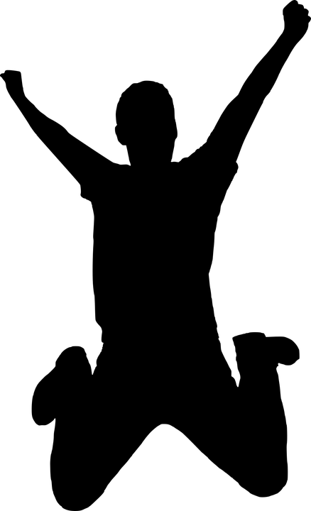 Success Silhouette Png (438x720), Png Download