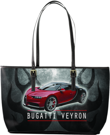 Bugatti Veyron Amazing Large Leather Tote - Premium Leather Travel Tote Bag - 4 Unique Styles (372x480), Png Download