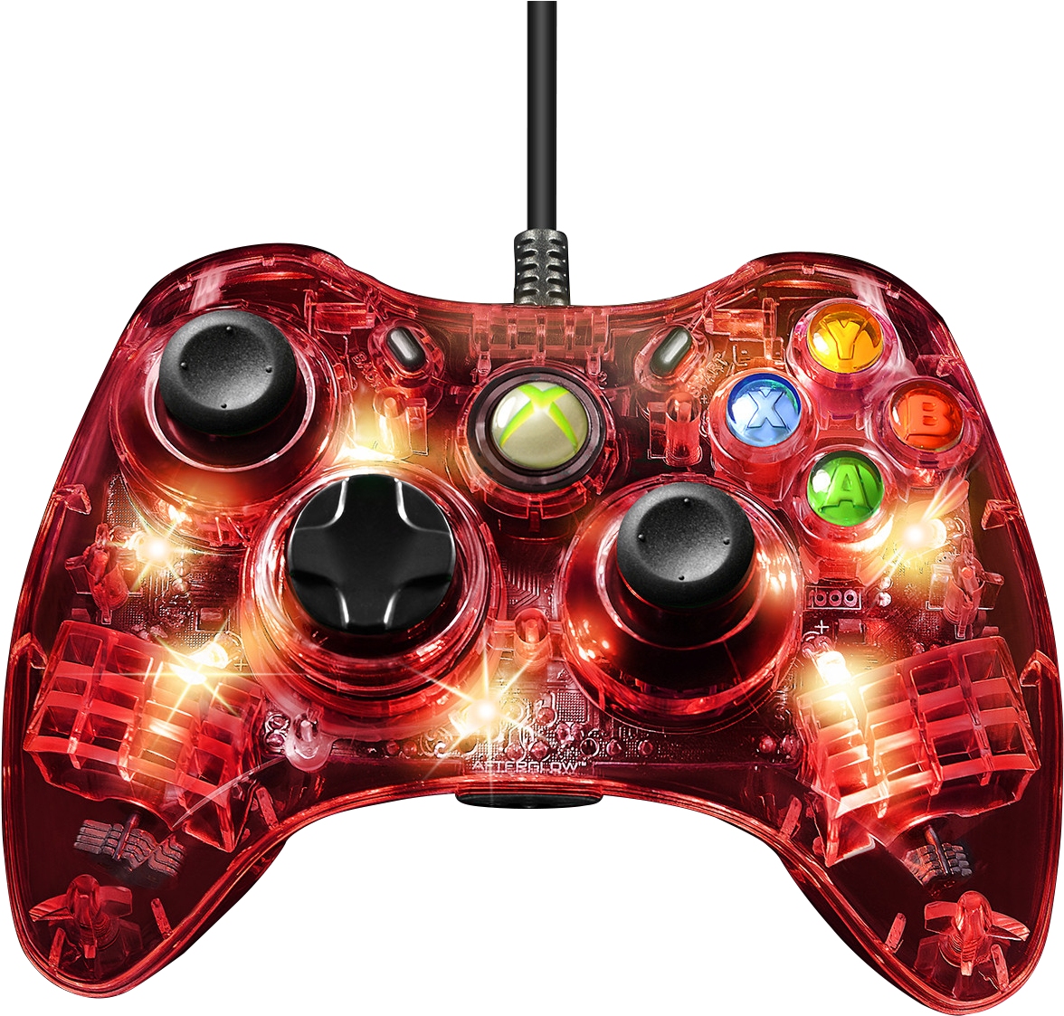 Afterglow Red Light - Green Afterglow Xbox Controller (1300x1300), Png Download