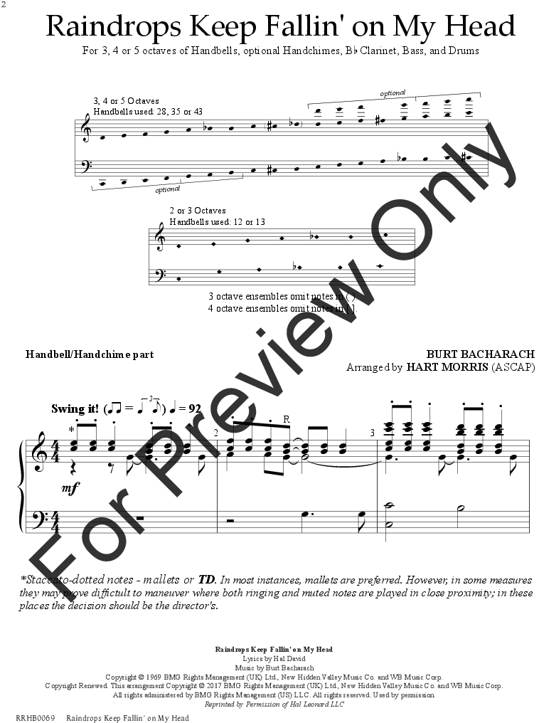 Raindrops Keep Fallin' On My Head Thumbnail - Civil War Fife Sheet Music (816x1056), Png Download