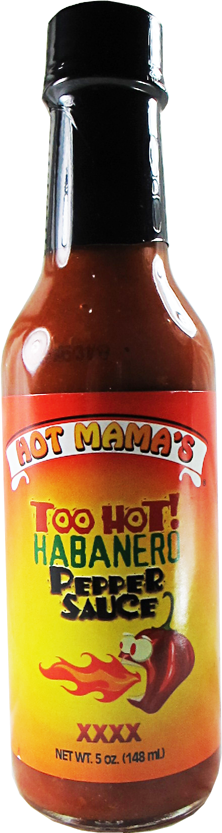 Hot Mama S"too Hot" Habanero Pepper Sauce (744x1772), Png Download