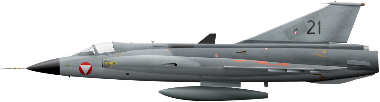 Gallery - J 35 Draken Austria (1280x378), Png Download