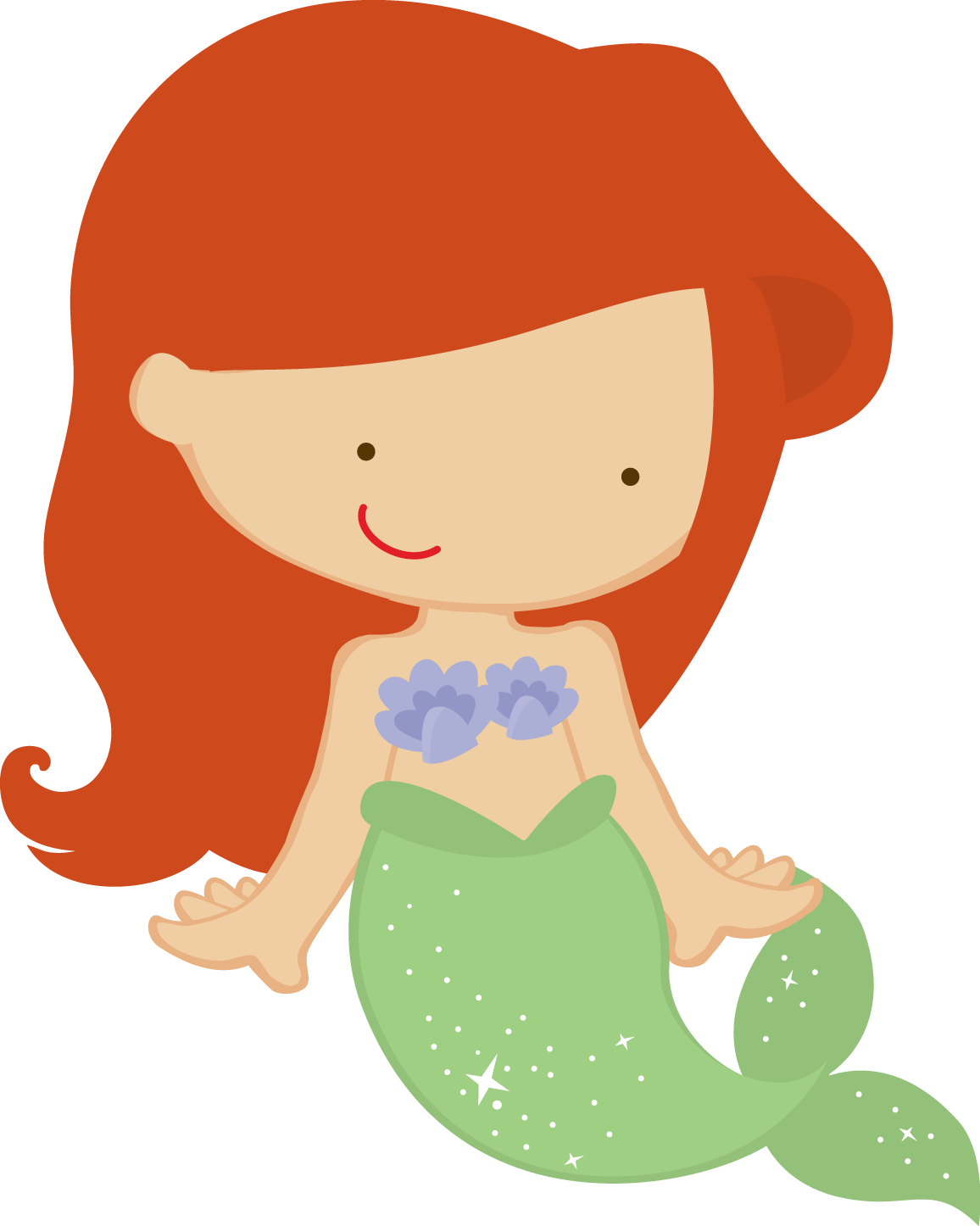 Seaweed Clipart Ariel - Personagens Pequena Sereia Png Cute (1156x1446), Png Download