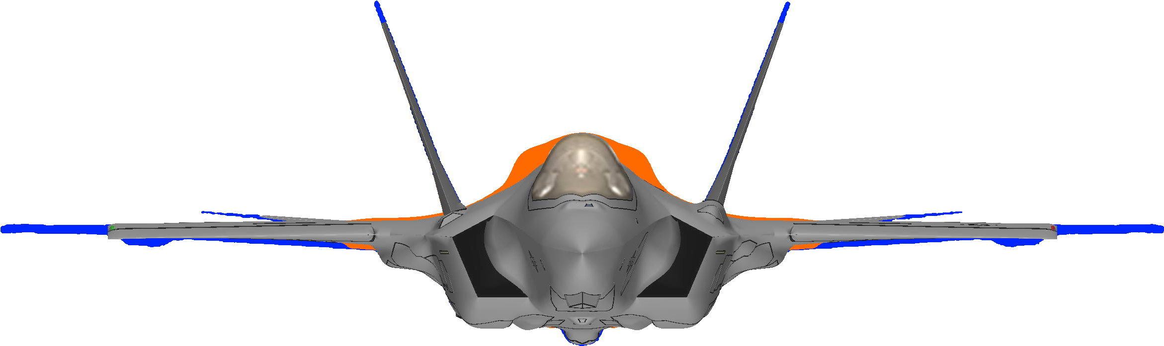 This Image Overlays The Fuselage Shape Of The F 35a - F 35 (2527x798), Png Download