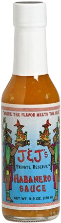 J & J's Private Reserve Habanero Sauce - Habanero (261x500), Png Download