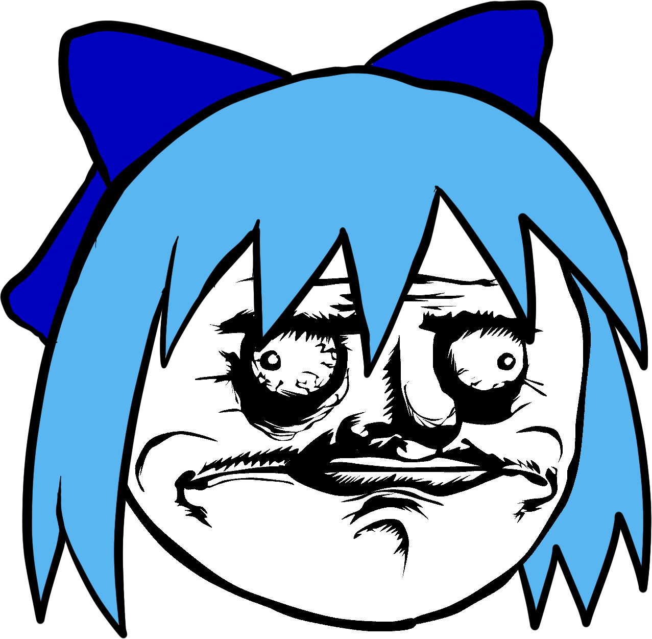 Me Gusta Cirno - Me Gusta Face (1277x1251), Png Download