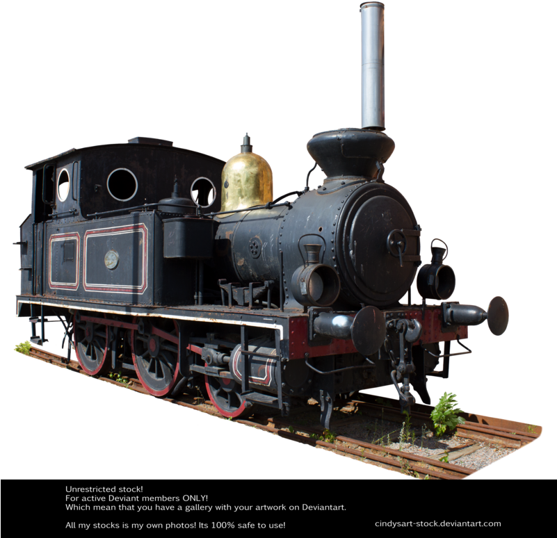 Old Locomotive By Cindysart Stock By Cindysart Stock - Tren A Vapor Png (800x780), Png Download