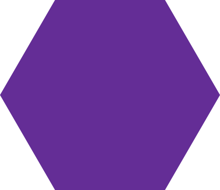 Purple Hexagon - Hexagon Shape Purple (447x387), Png Download