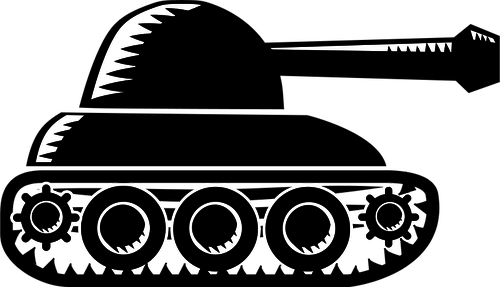 Rounded Army Tank Vector Imag - Tank Vector (500x287), Png Download