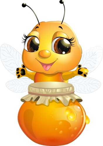 Kirigami Cartoon Bee Cute Cartoon Bee Theme Bee Clipart - Cartoon Bee (352x500), Png Download