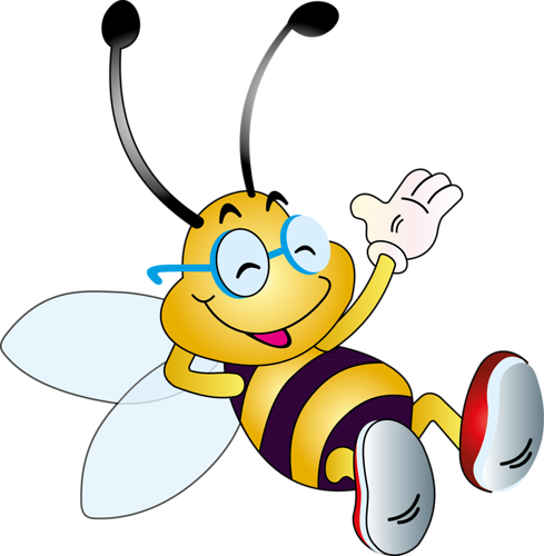 Honey Bee Cartoon, Cartoon Bee, Buzz Bee, Bee Free, - Honey Bee Images Cartoon Png (489x500), Png Download