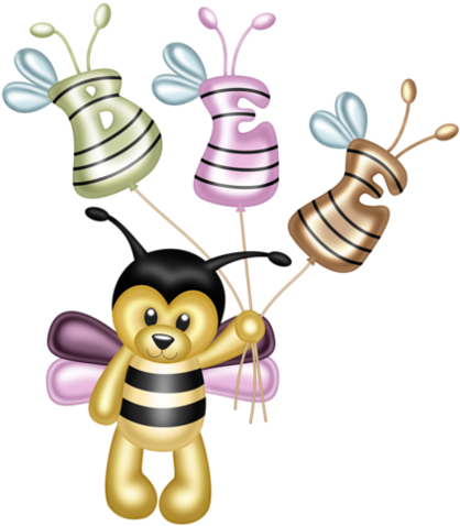 Borboletas & Joaninhas E Etc - Bee (457x500), Png Download