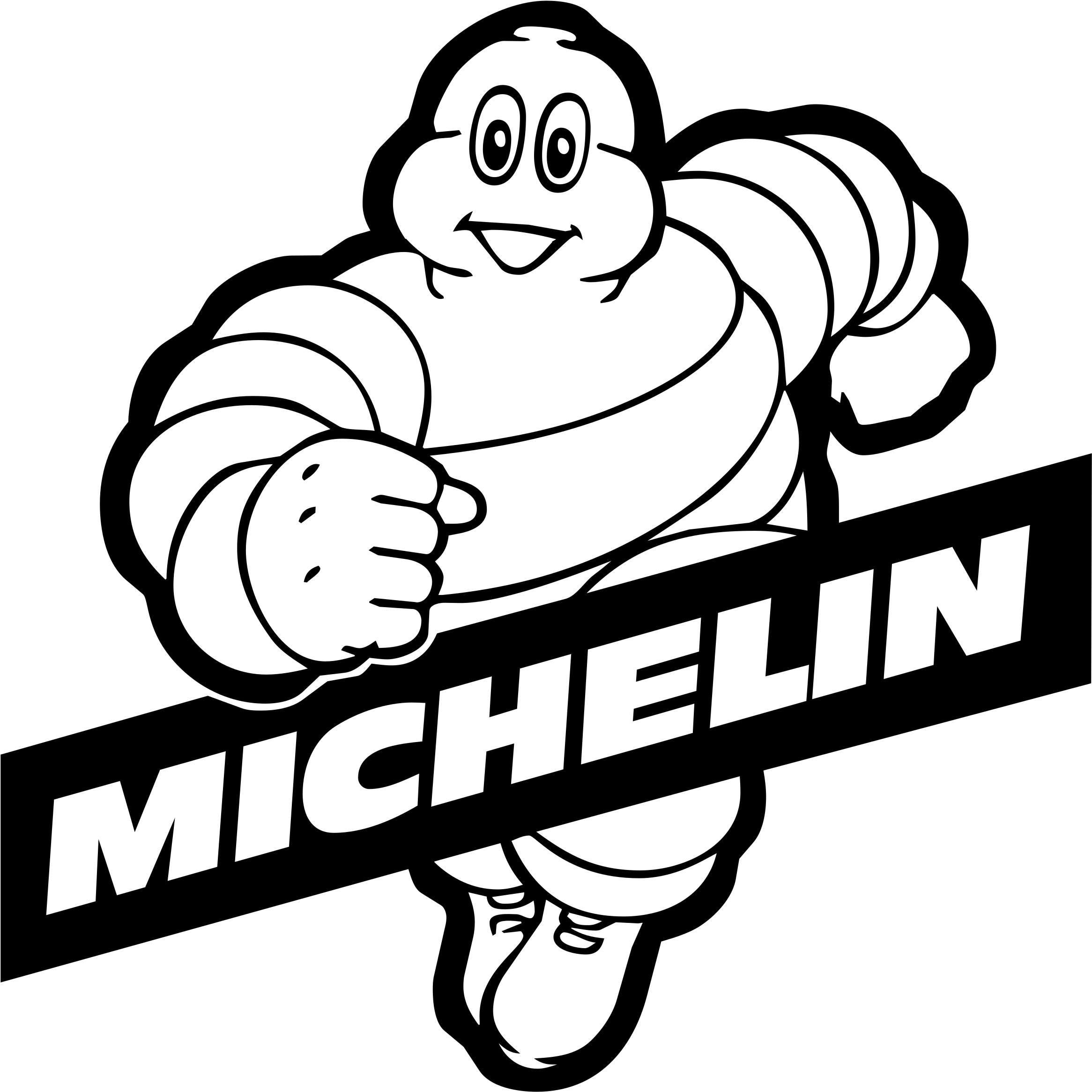 Michelin Logo Png Transparent - Michelin Man Logo Vector (2400x2400), Png Download