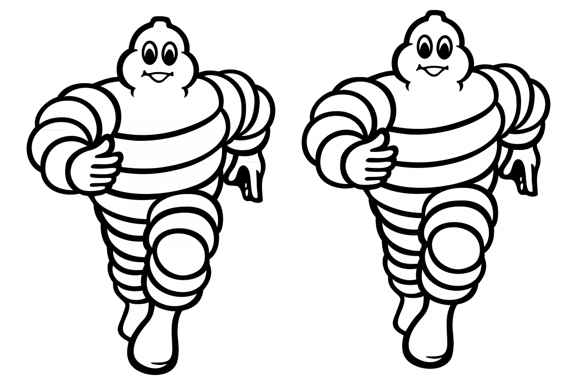 1929 Michelin Man - Michelin Logo Sticker (1152x768), Png Download
