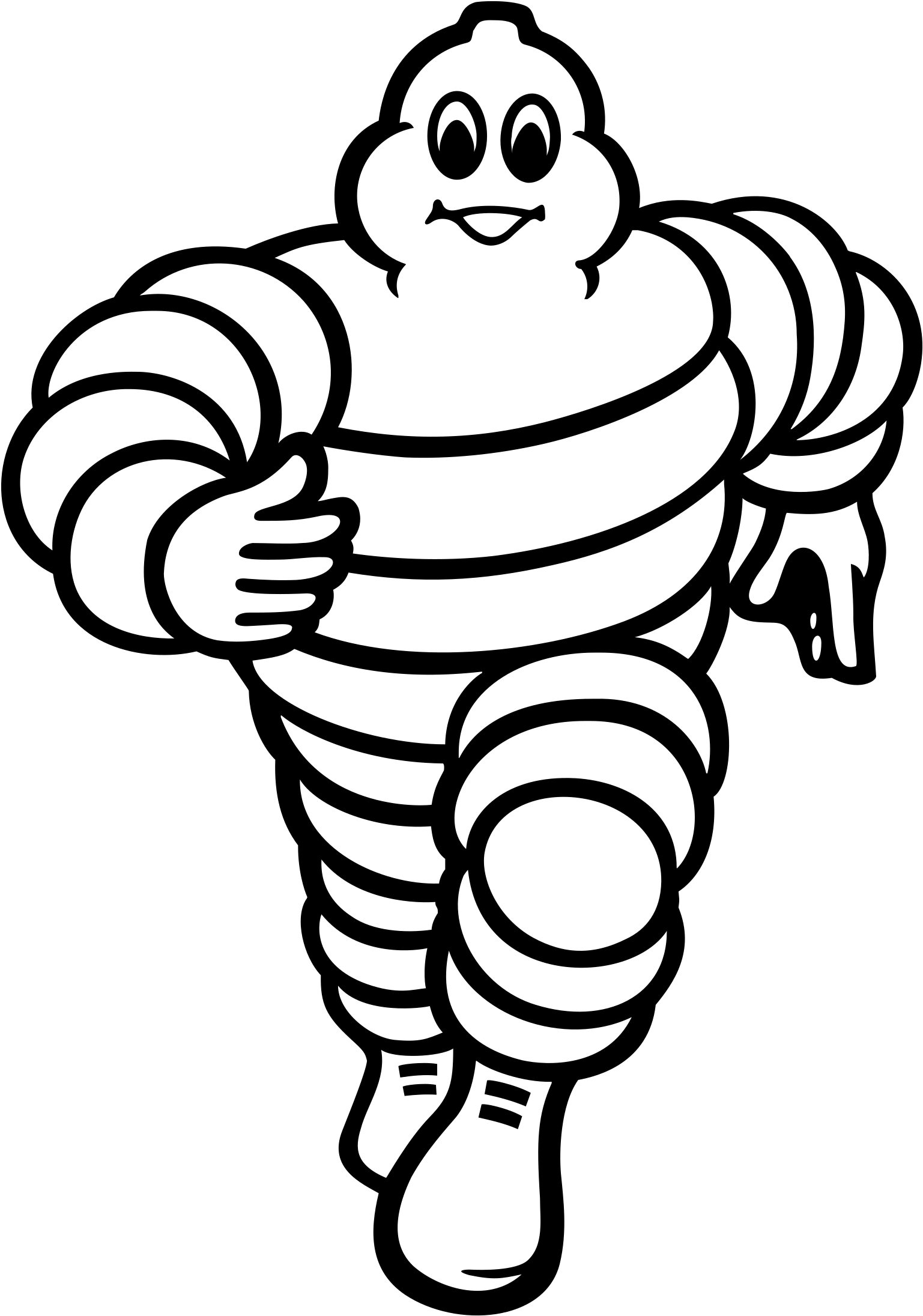 Michelin Logo Png Transparent - Michelin Man Sticker (2400x2400), Png Download