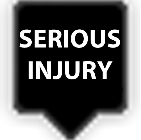 Serious Injury - Black-and-white (450x448), Png Download