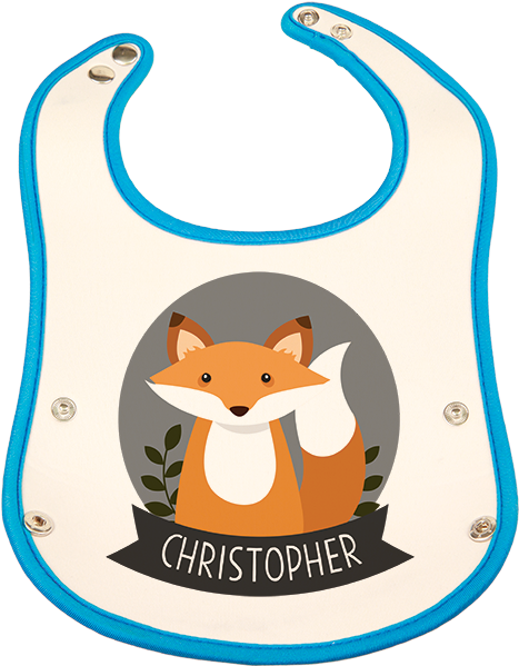 Little Fox Baby Bib - Infant (600x600), Png Download