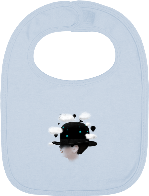 Baby Bib Plain And Contrast Dreaming By Florent Bodart - Personnes Poster Dreaming Poster D'art Par Juniqe - (690x850), Png Download