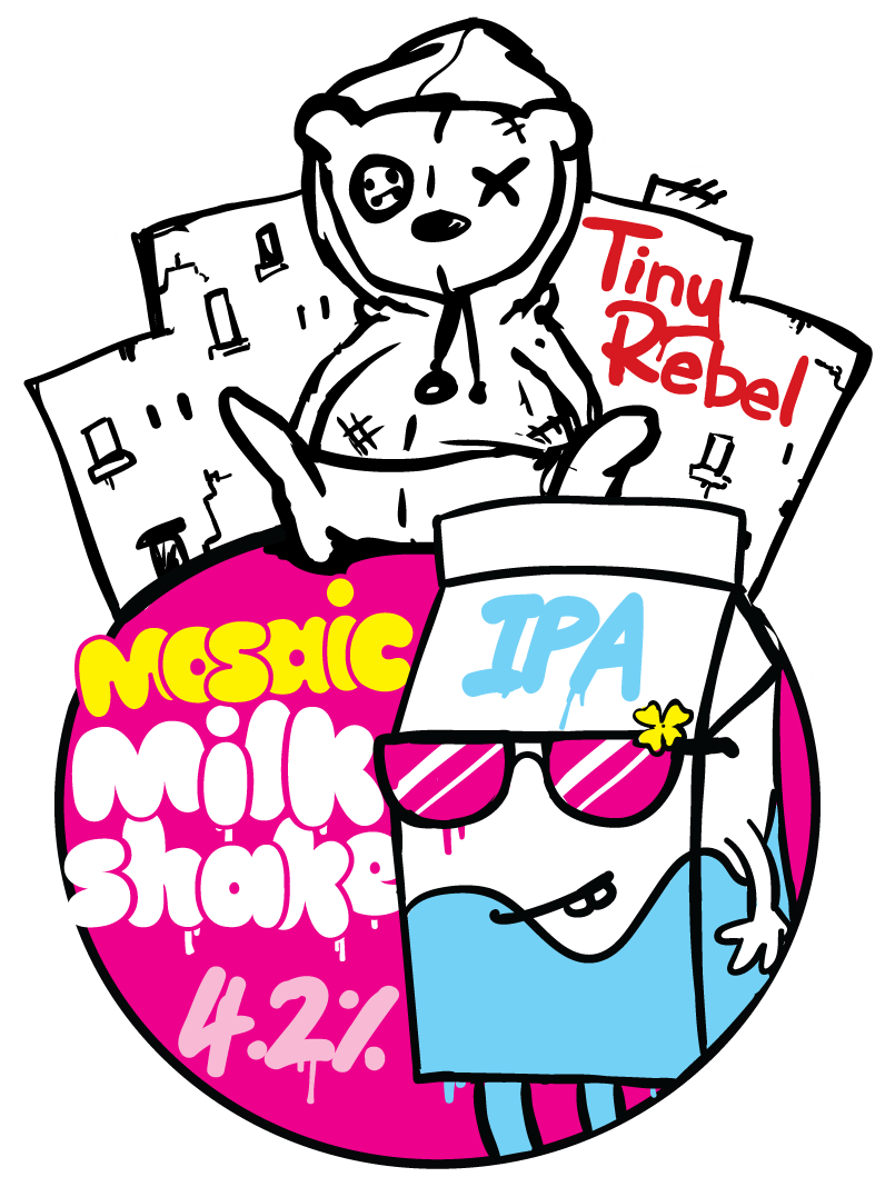 Mosaic Milkshake - Milkshake Ipa - Tiny Rebel Strawberry Milkshake (796x1068), Png Download