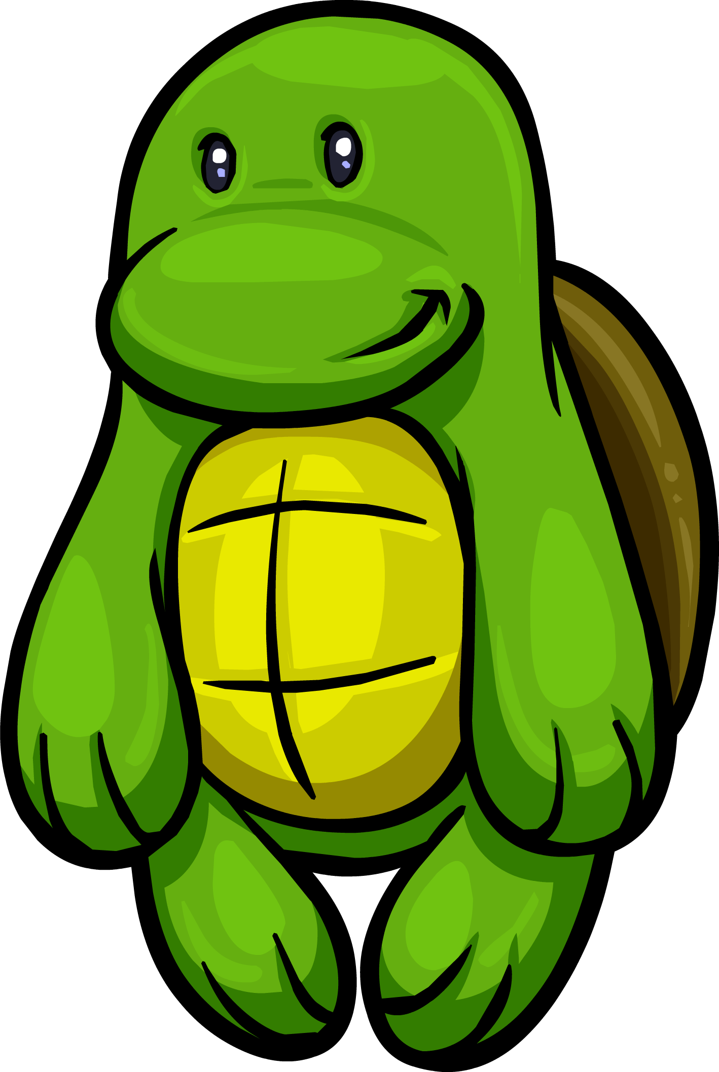 Turtle Item Icon - Club Penguin Turtle (1418x2115), Png Download