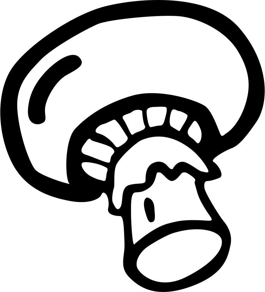 Mushroom Hand Drawn Vegetarian Food Comments - Veg Food Vector Png (888x980), Png Download