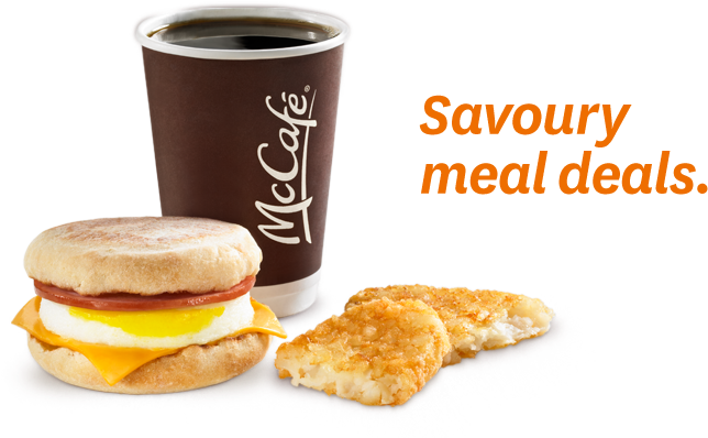 Savoury Meal Deals - Mcdonalds Breakfast Png (765x397), Png Download