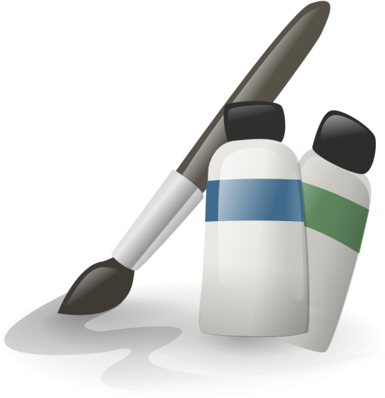 Paintbrush - Paint Brush And Art Supplies Charms (600x600), Png Download