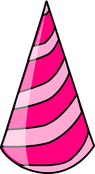 Picture Royalty Free Library Birthday Hat Clipart Transparent - Pink Party Hat Transparent Background (324x593), Png Download