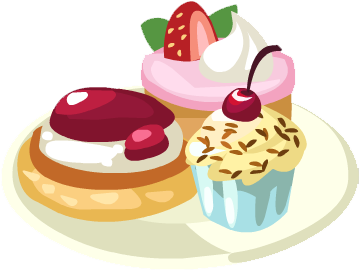 Tea Cakes Selection - Cupcake (358x358), Png Download