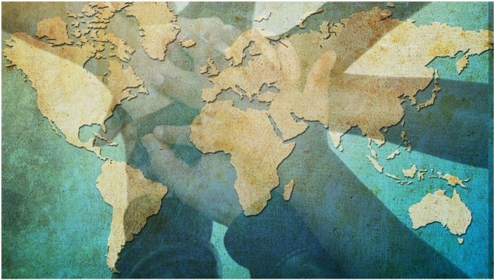 Globe Map (720x660), Png Download