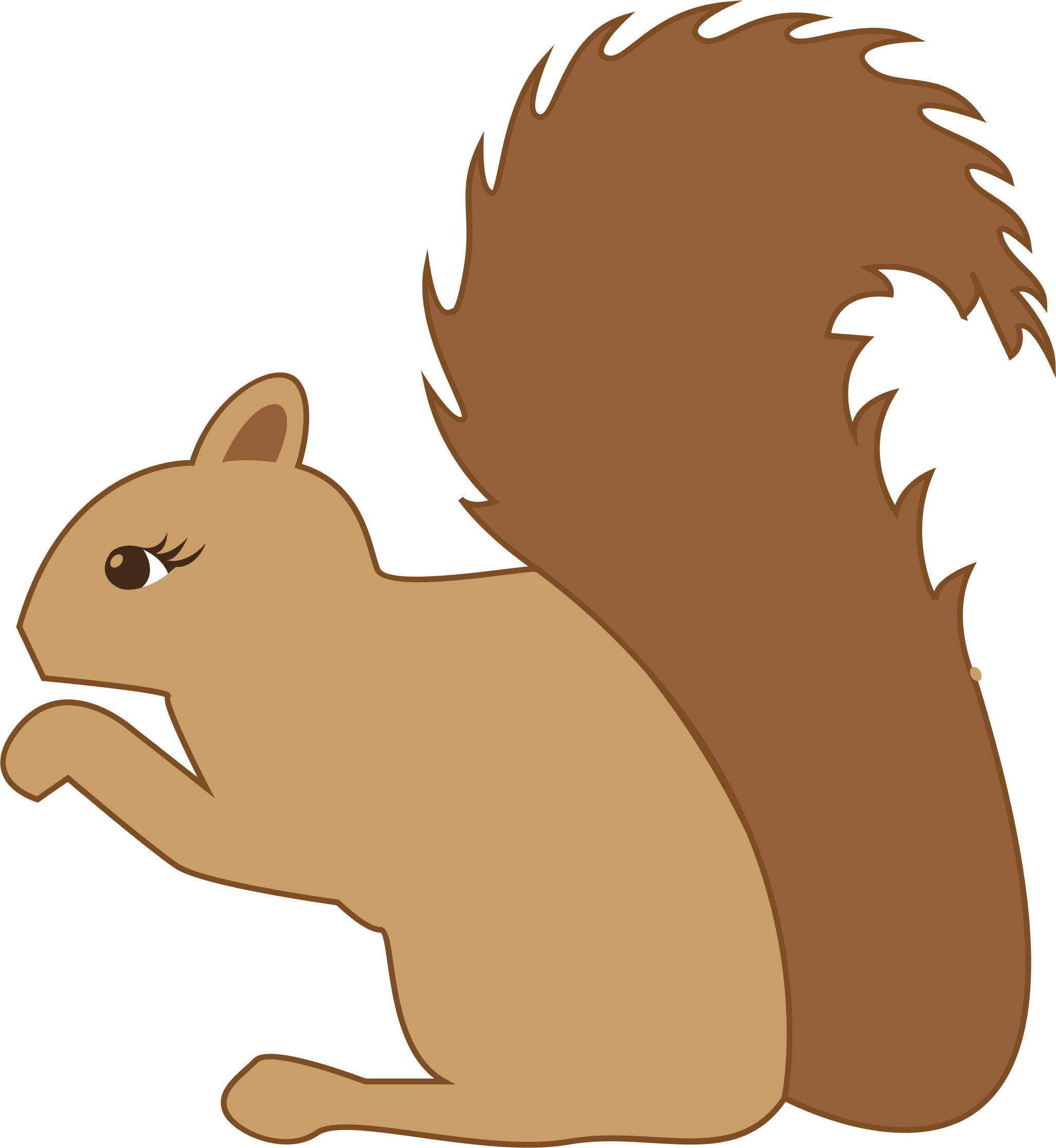 Clipart Fall Squirrel - Cartoon Squirrel Png (2050x2230), Png Download