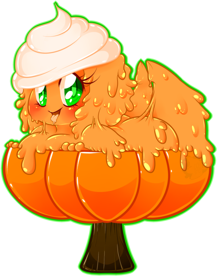 Pumpkin Pudding Slime Girl - Pudding Slime Girl (843x948), Png Download