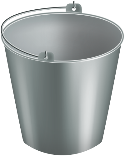 Metal Bucket Png Clipart - Bucket (400x500), Png Download