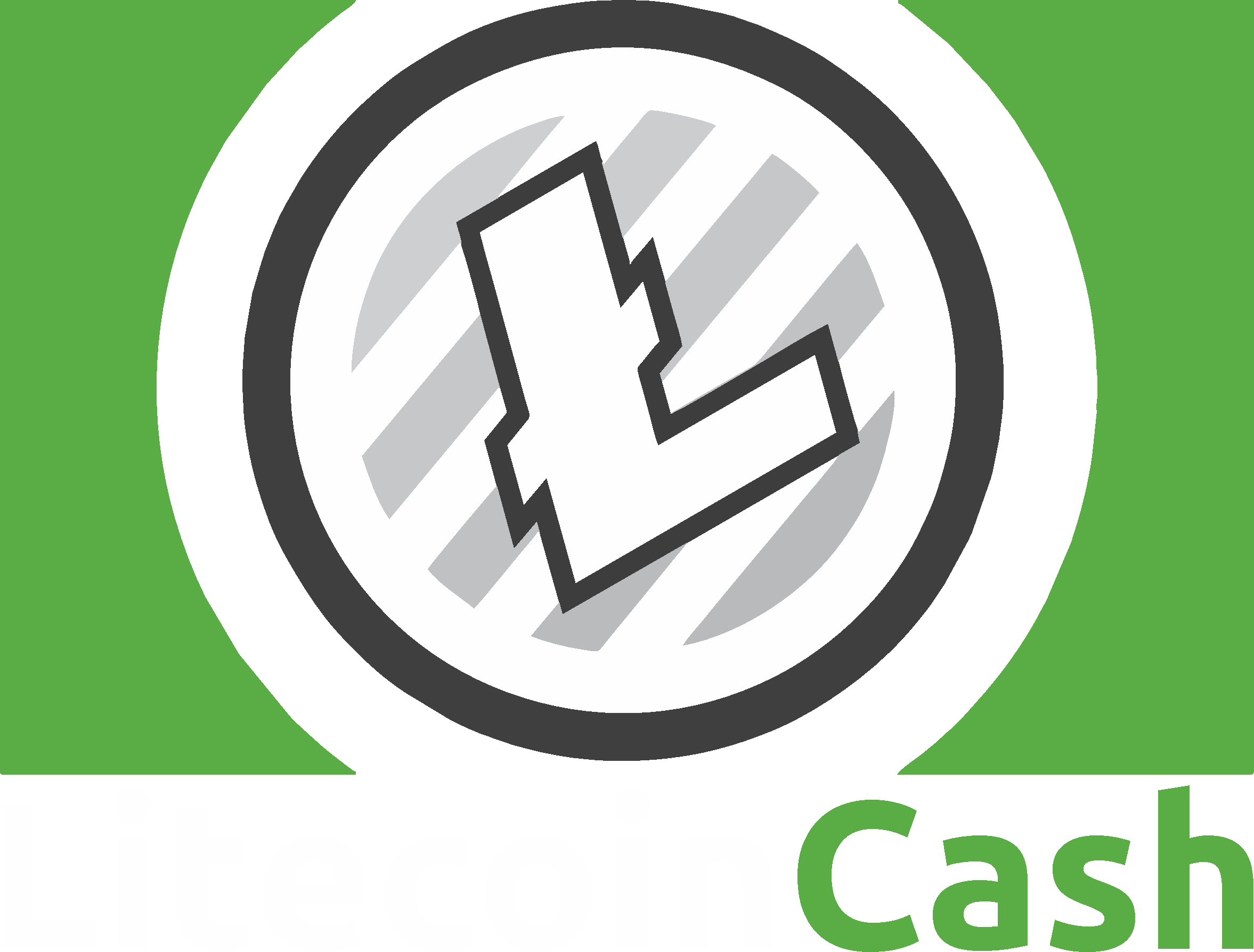 Bitcoin Symbol Text Litecoin Mining Difficulty - Litecoin Cash (2354x1788), Png Download