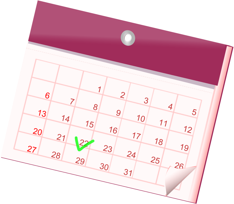Clipart Transparent Calendar Icon (600x523), Png Download