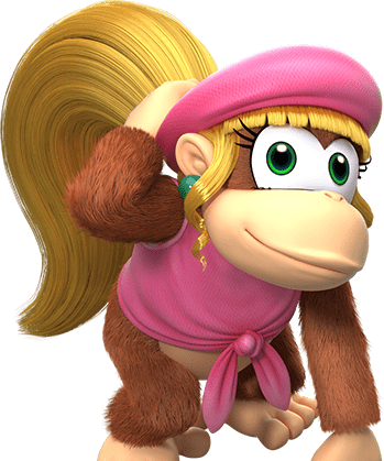 Donkey Kong Country™ - Dixie Kong No Background (349x419), Png Download