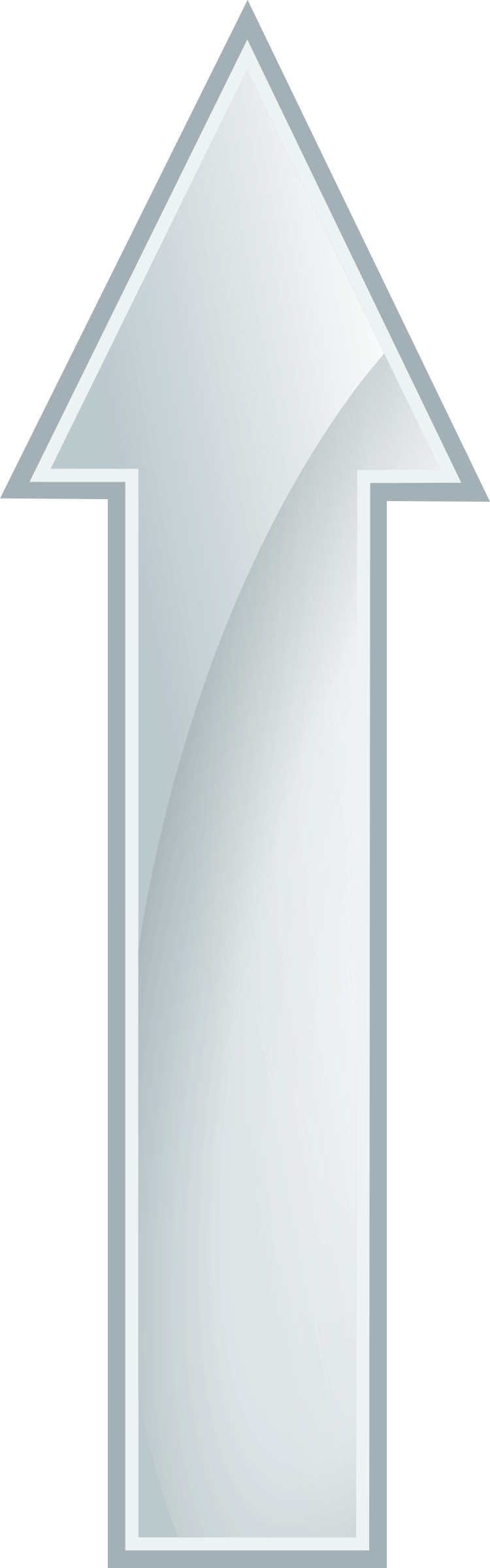 This Free Icons Png Design Of Glossy White Arrow - Drawing (750x2400), Png Download