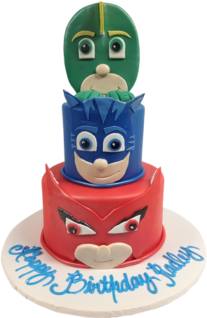 Pj Masks Cake - Bday Cake Character Pj Masks (500x500), Png Download