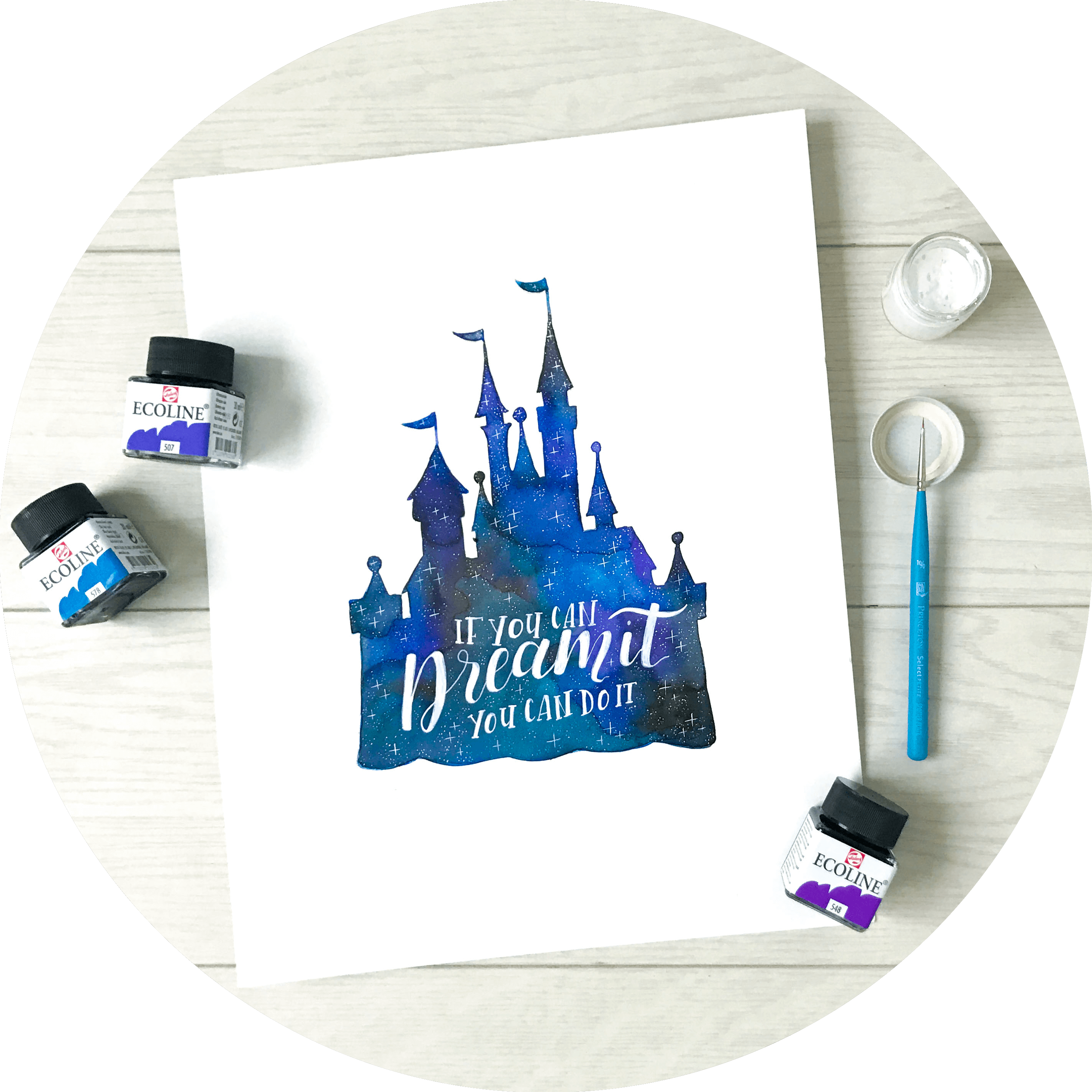 Take Your Lettering Skills To The Next Level With This - Scrapbook Customs Magical Castle Rubber Stamp (2851x2851), Png Download