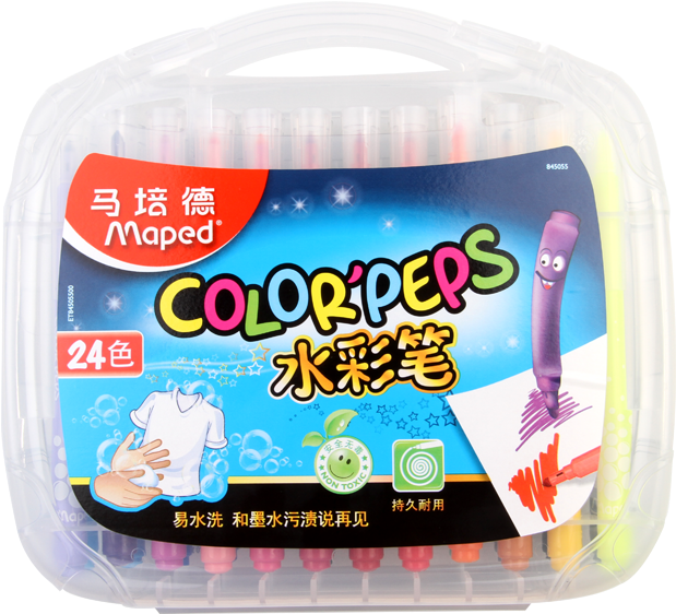 Item Number - 84522 - - Maped Color Peps Coloured Pencils (pack Of 24) (800x800), Png Download