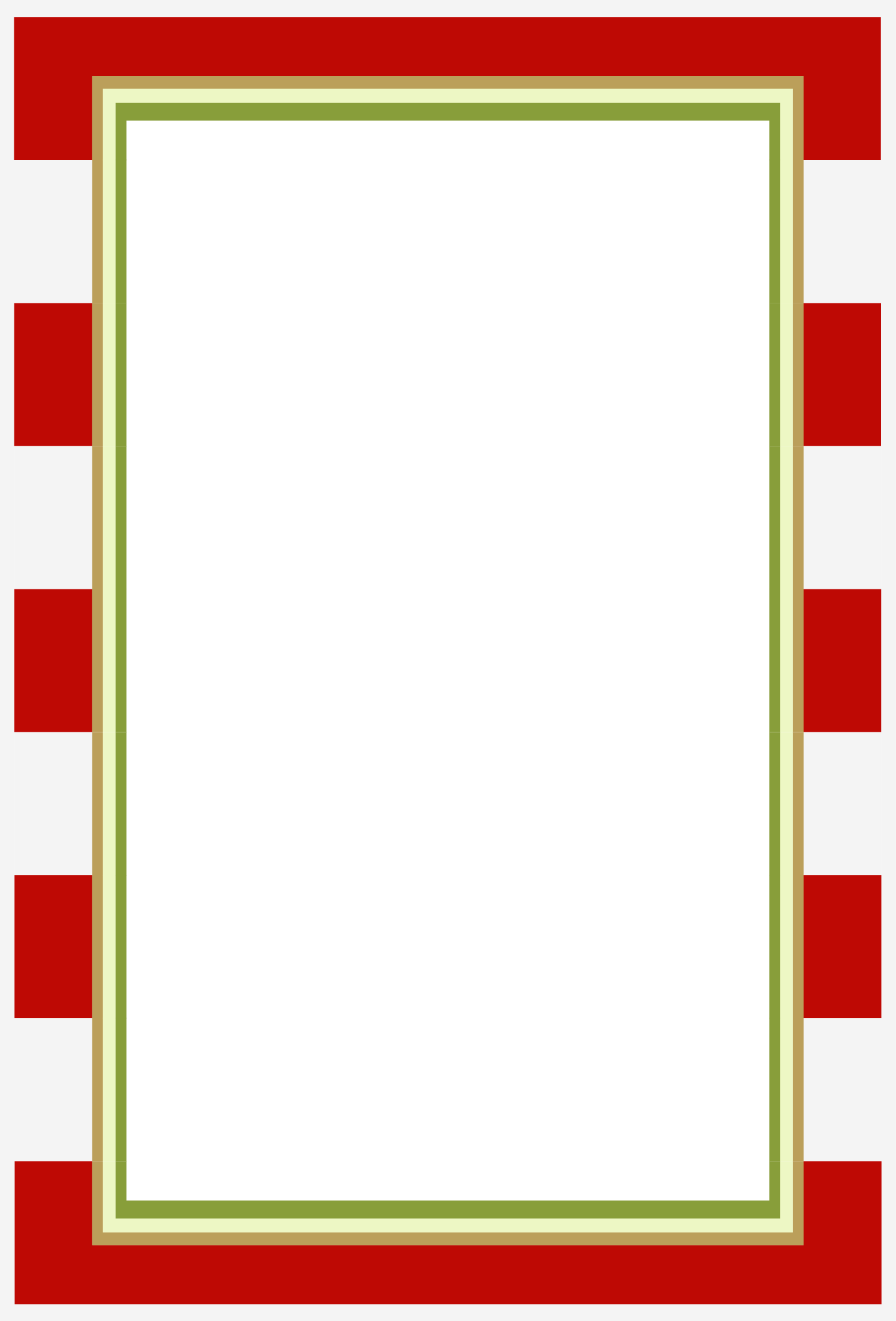 Red White Frames Or Borders Clipart Png - Frame Png Transparent Red And White (1435x2116), Png Download