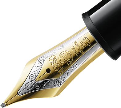 Calligraphy Pen Png Hd - Mont Blanc Notebook Blank (400x400), Png Download