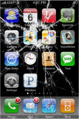 Attached Thumbnails Broken Glass Wallpaper Type Thing-brokenglass - Wallpaper (320x480), Png Download