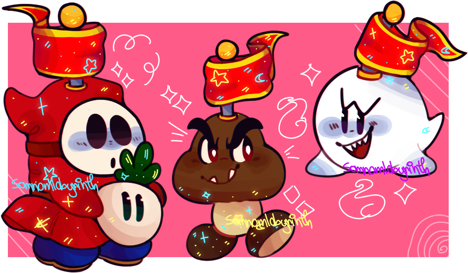 Today I Got Two Separate Requests To Draw A Goomba - Captain Goomba Minion Quest (500x300), Png Download